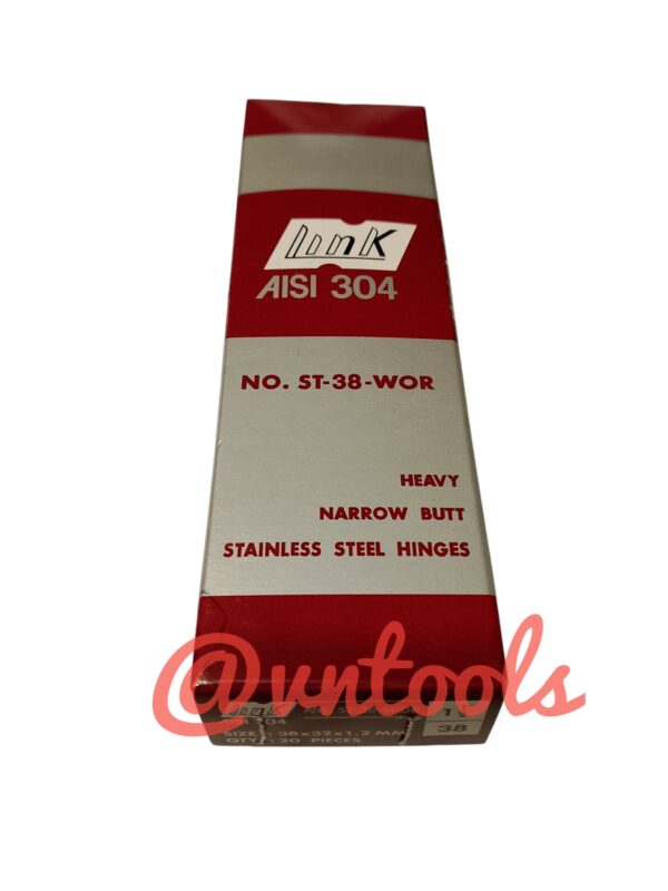 IMG_20260317_163011 กล่องบานพับสแตนเลส LINK ขนาดหนึ่งนิ้วครึ่ง 1.1/2 นิ้ว บรรจุ 20 ชิ้น ขายส่ง ราคาพิเศษ