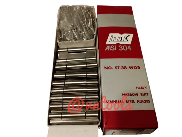 IMG_20260317_163144 บานพับสแตนเลส ขนาดหนึ่งนิ้วครึ่ง 1.1/2 นิ้ว กล่องบรรจุ 20 ชิ้น